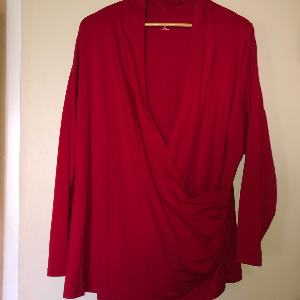 Lands' End Bold Red Shirt 2X